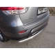 Защита заднего бампера овальная 75х42 мм ТСС для Nissan Pathfinder 2014-2021