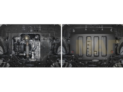 Защита картера и КПП Автоброня, сталь 2 мм для Changan CS35 Plus 2018-2021