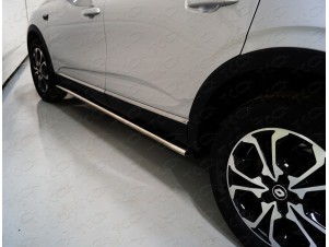 Пороги овальные с проступью 75х42 мм для Renault Arkana № RENARK19-19